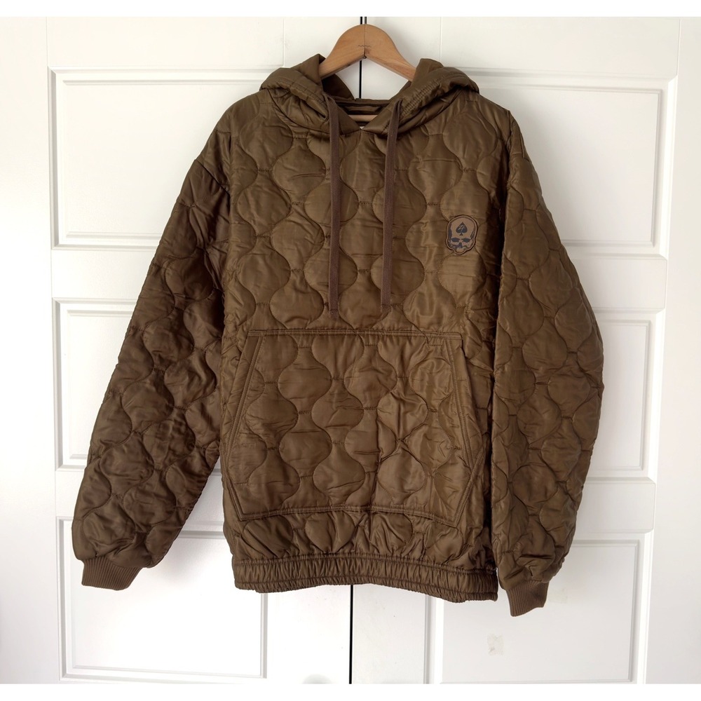 Zero Foxtrot Woobie Hoodie Pullover Mens L Brown Desert Palm Ripstop Military
